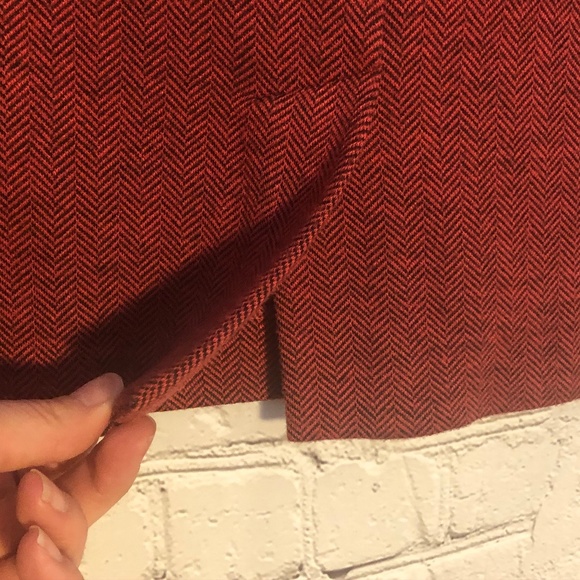 J. Jill Women's Red Chevron Stretch Skirt - Picture 3 of 8